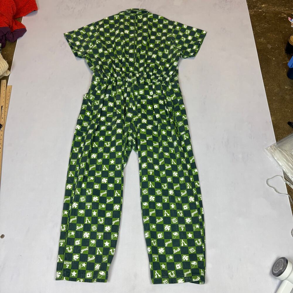 Rare Big Bud Press Lucky In Vegas 7 Shorts Sleeve Jumpsuit Women's 2XL Western - Picture 3 of 10